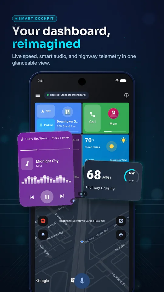 DriveAssist customizable cockpit dashboard
